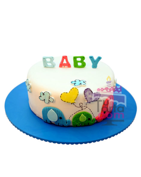 Torta para Baby Shower Corazones