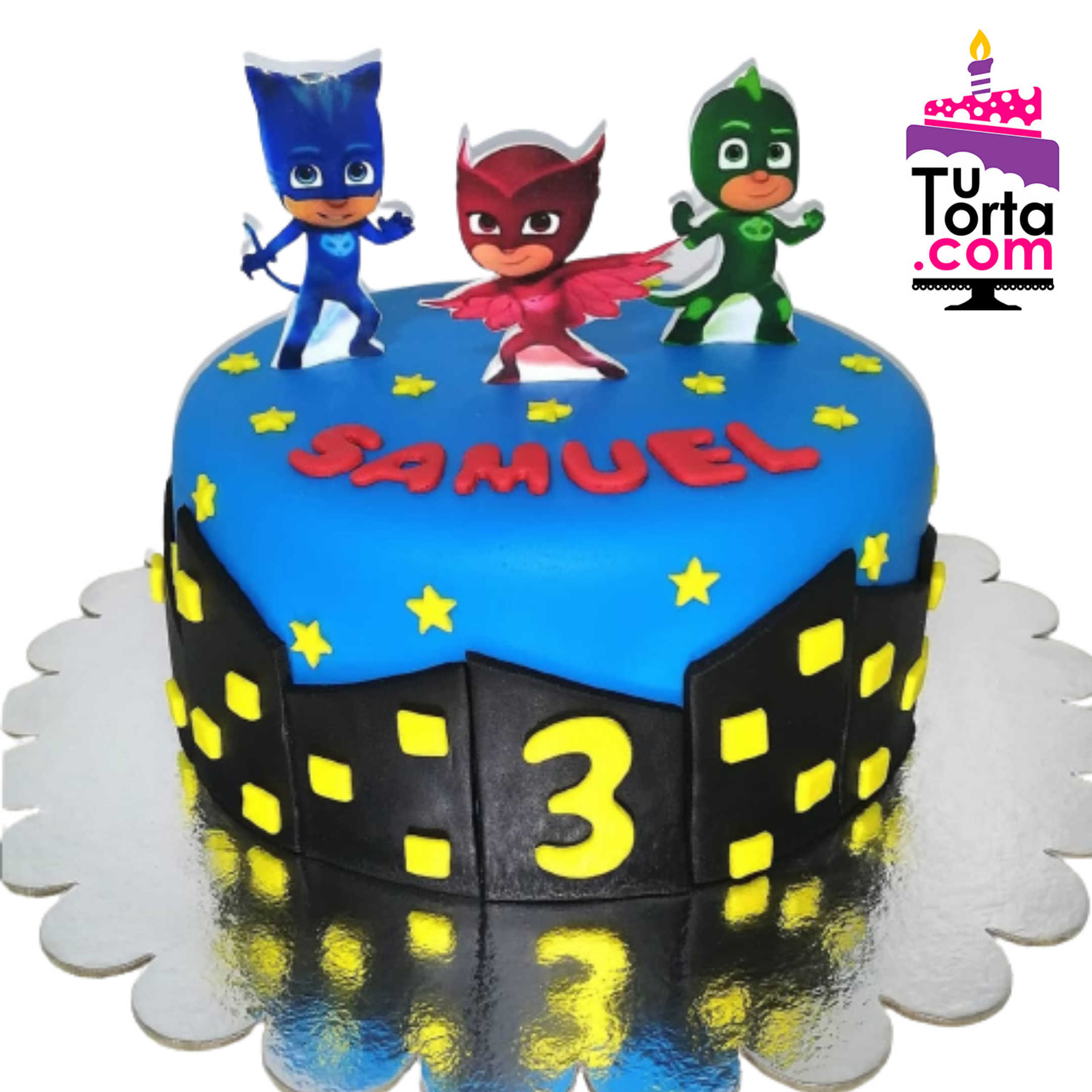 Torta Héroes en Pijama –  Bogotá – Tortas temáticas, decoradas  para cumpleaños a domicilio